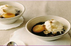 Sweet Red Beans Soup with Ice Cream